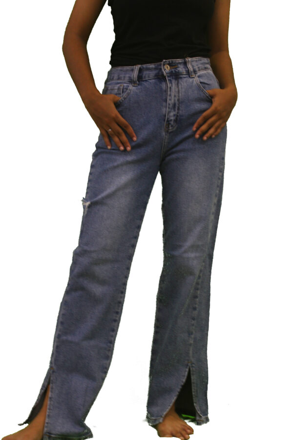 cut flared jeans