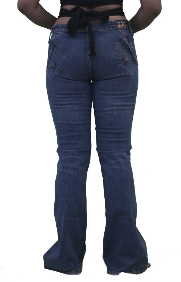 Dark Blue Flared Jeans - Image 4