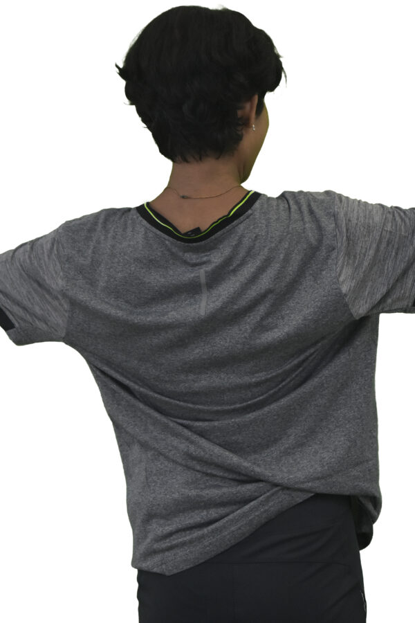 Sleek heather grey performance tee