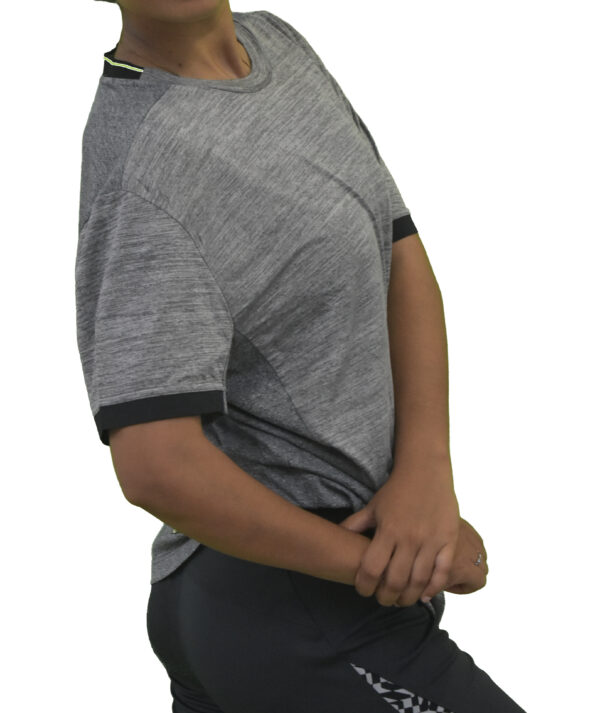 Sleek heather grey performance tee