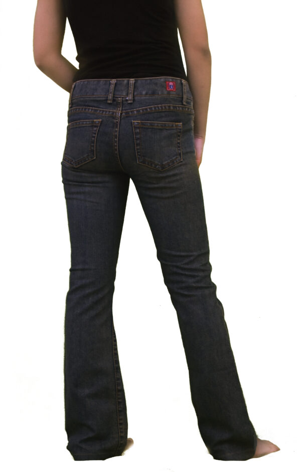 Dark Shade Black & Mustard High-Waist Flared Jeans