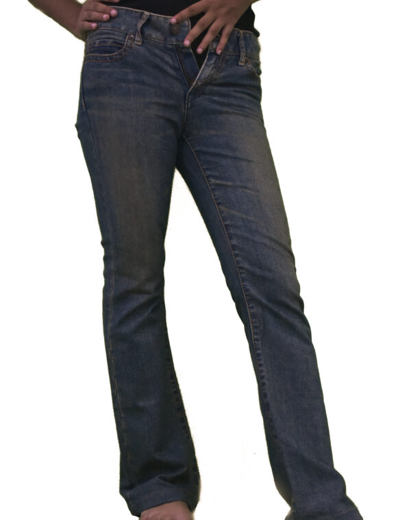 Dark Shade High-Waist Flared Jeans