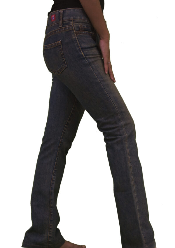 Dark Shade Black & Mustard High-Waist Flared Jeans