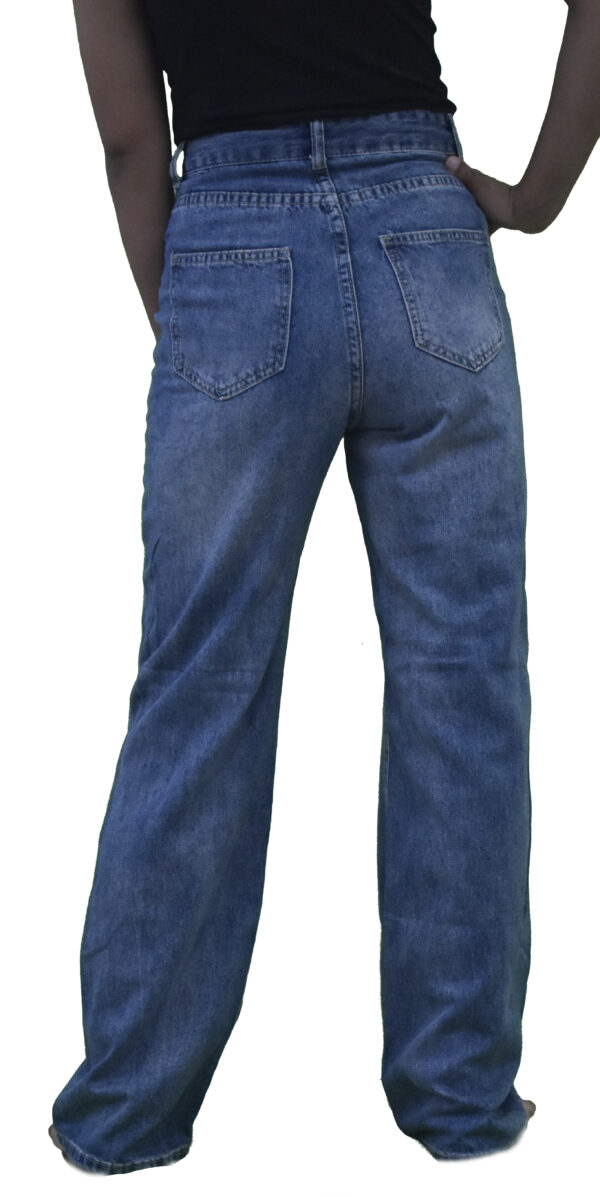 Dark Blue High Waist Flared jeans - Image 2