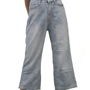 light blue flared jeans