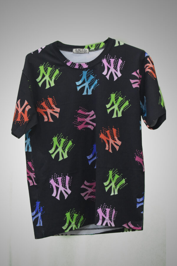 Colorful NY Logo Printed T-Shirt