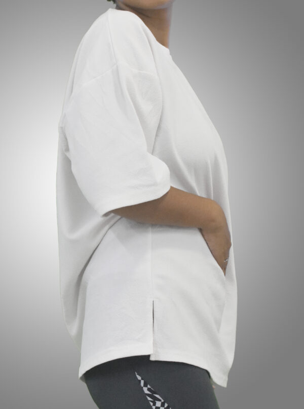 Minimalist White Oversized T-Shirt - Image 2