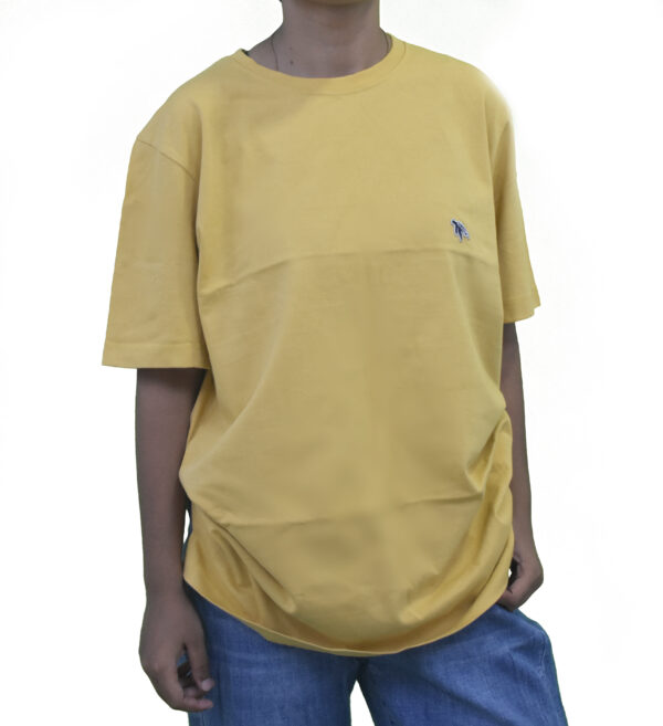 Plain Mustard Yellow Oversized T-Shirt - Image 3